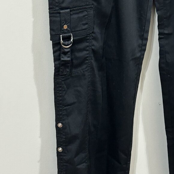 WHITE HOUSE BLACK MARKET Pants Womens 10 Black Cargo Adjustable Utility Stretch - Picture 4 of 10